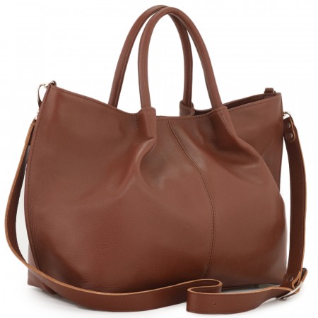 Женская кожаная сумка "Лира" (коньяк)