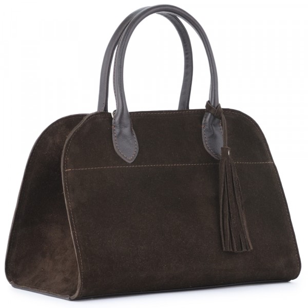 Женская кожаная сумка "Вирджиния" (темно-коричневый). фото 1