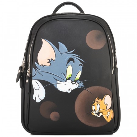 Кожаный рюкзак "Рамона" "Том и Джерри" (черный)