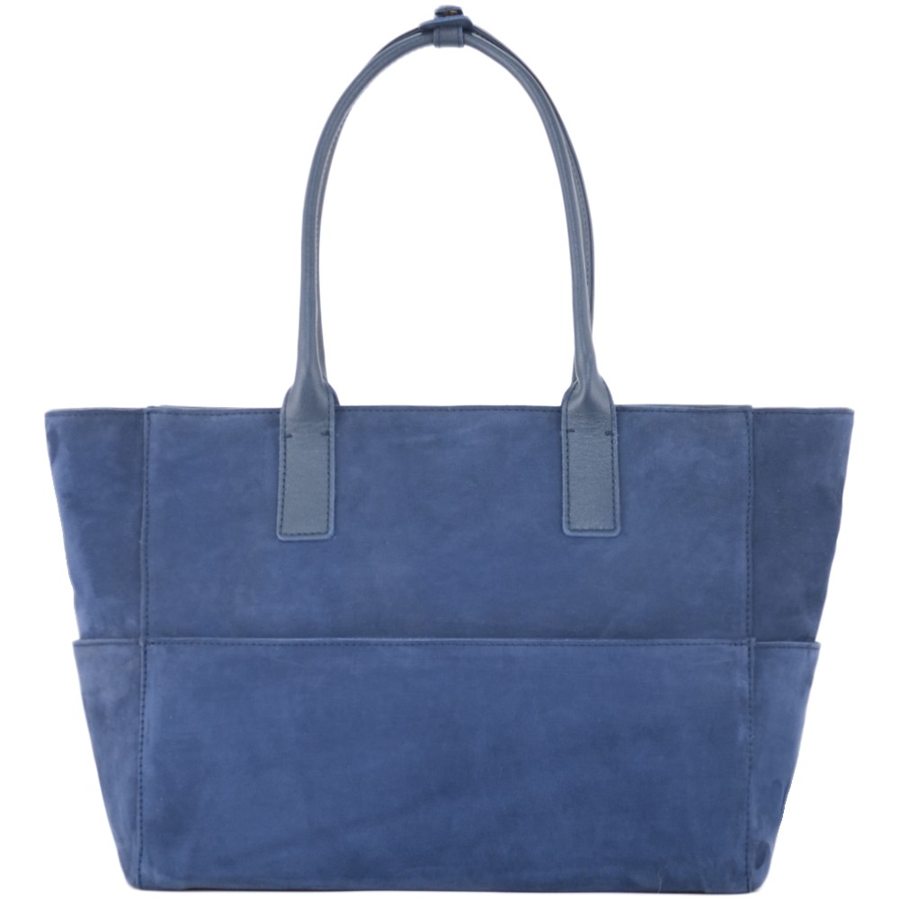 Кожаная женская сумка "Калипсо" (синяя)