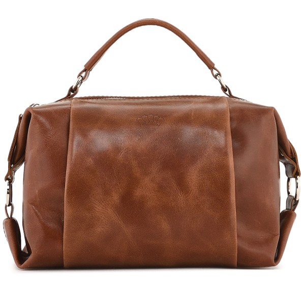 Женская кожаная сумка "Малибу" (коньяк). фото 1
