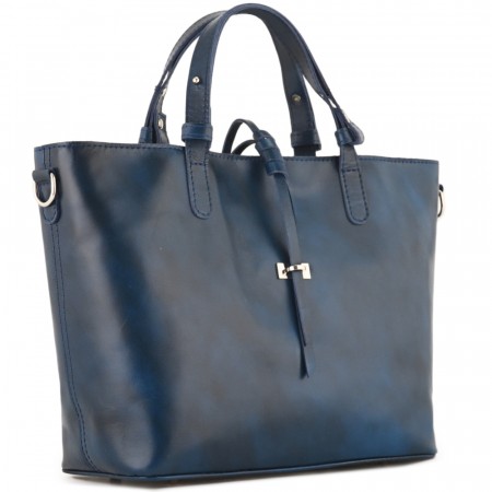 Кожаная женская сумка "Дриада" (синяя)