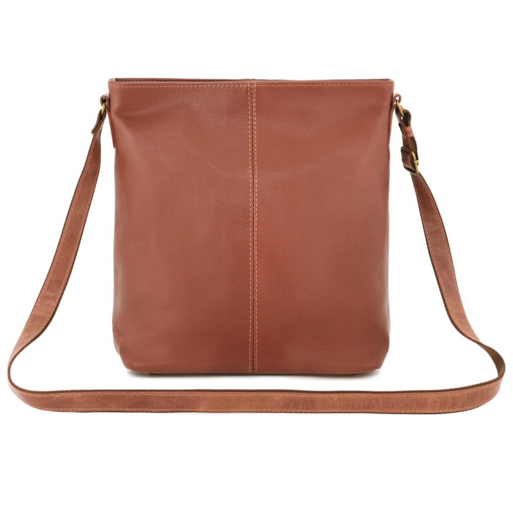 Женская кожаная сумка "Долорес" (коньяк)