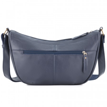 Женская кожаная сумка "Ладога" (синяя)