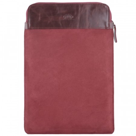 Чехол для ноутбука "Колизей" (велюр/кожа) вишня