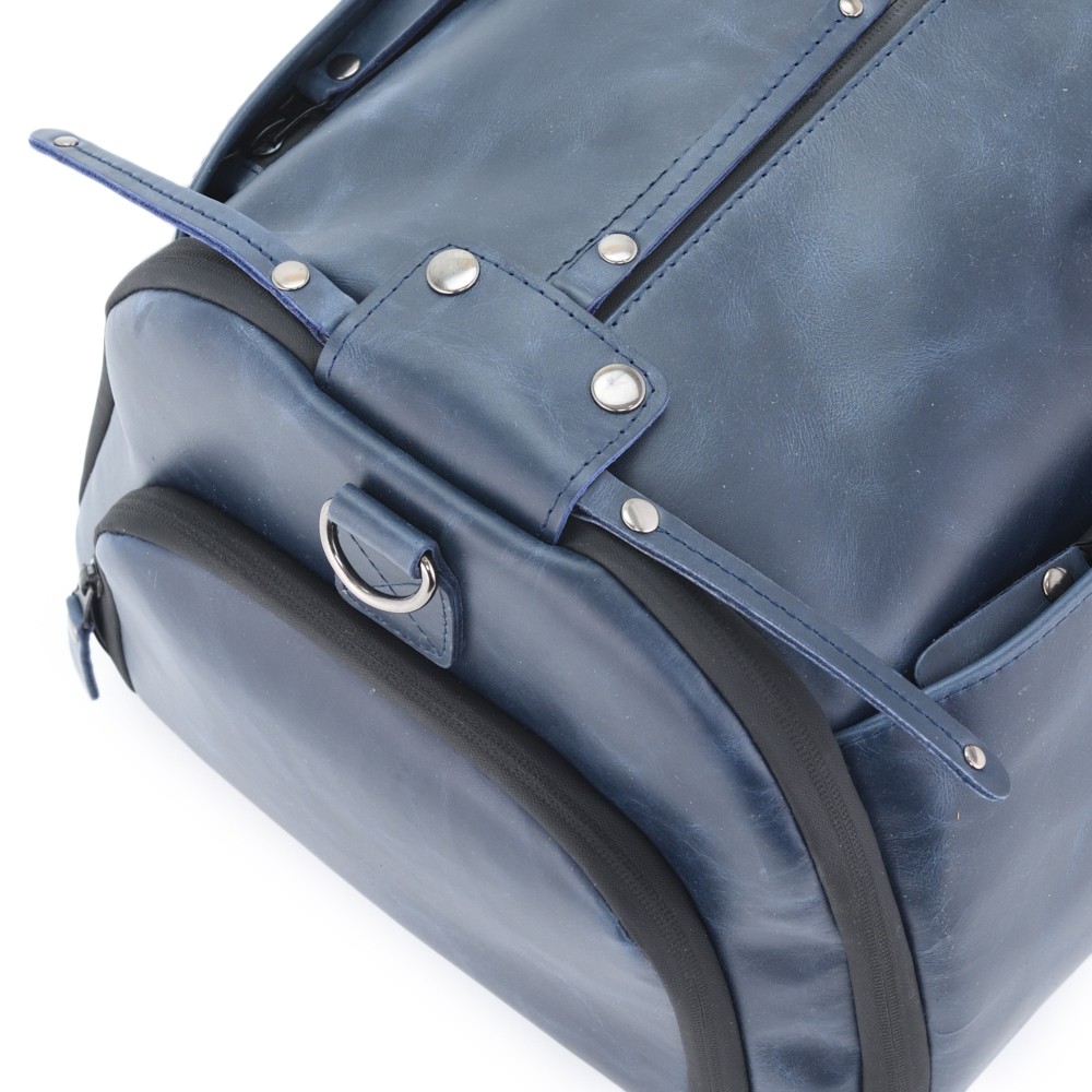 Кожаная сумка-портплед "Титан" (синий)