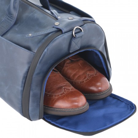 Кожаная сумка-портплед "Титан" (синий)