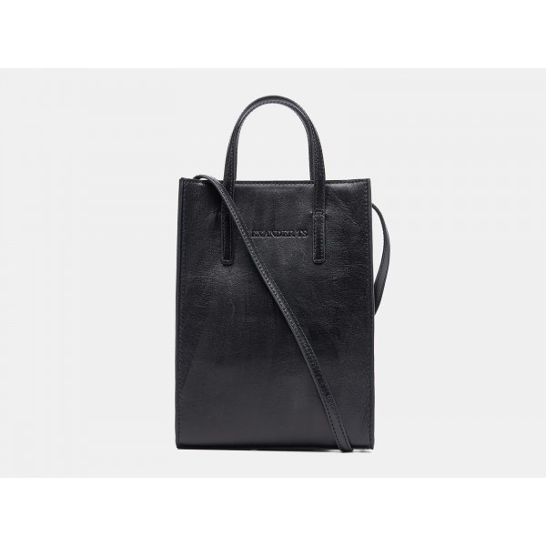 Женская кожаная сумка "Болеро" (черный). фото 1