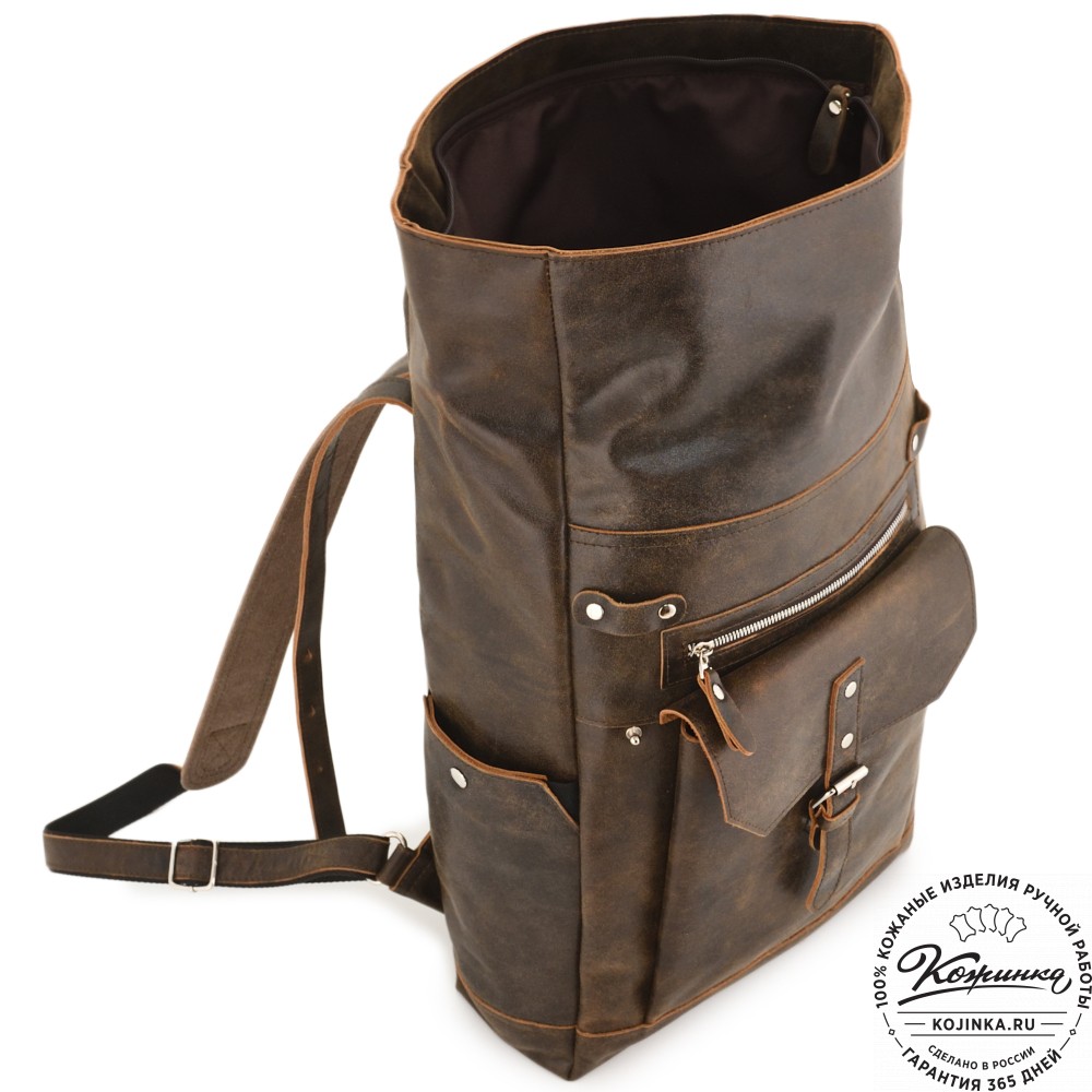 Мужской кожаный рюкзак "Орландо" (коричневая наппа)