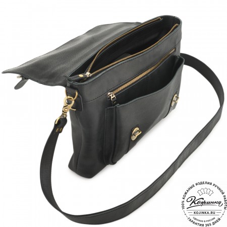 Кожаный портфель "Честер" (черный)