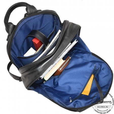 Кожаный рюкзак "Молибден" (черный)