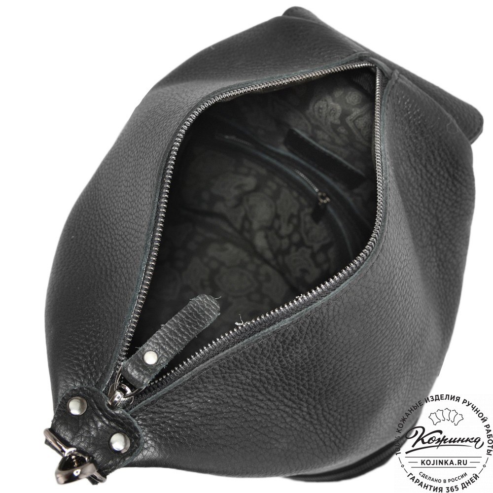 Женский кожаный рюкзак "Афродита" (фактура черный)