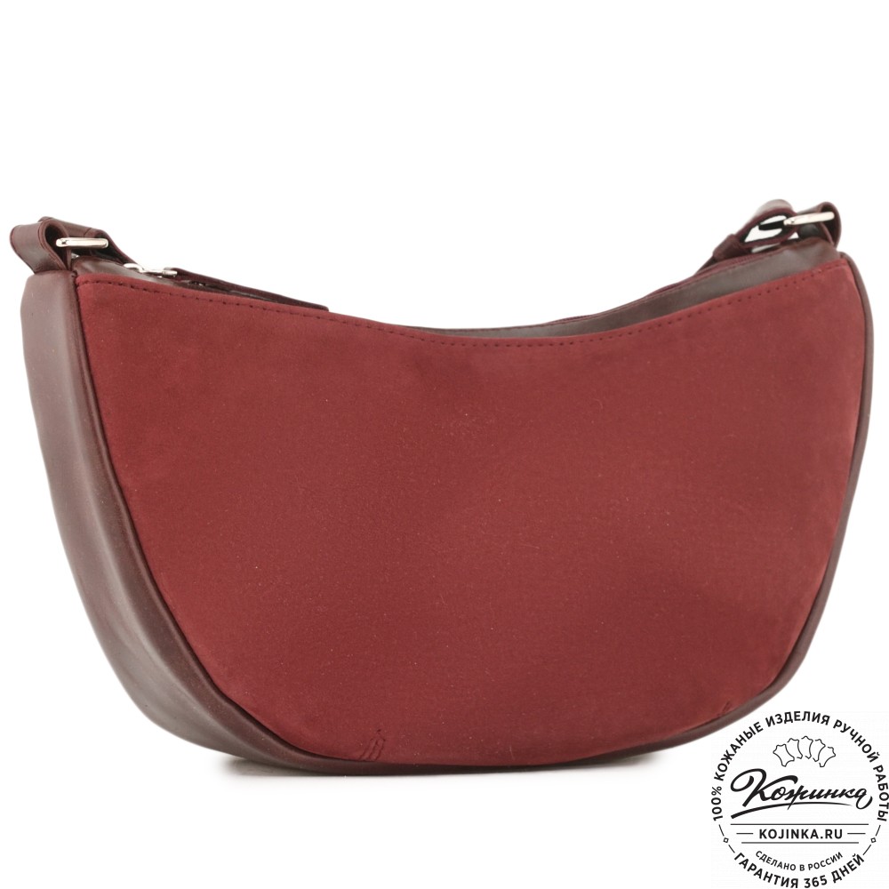 Женская кожаная сумка "Ладога" (вишня)