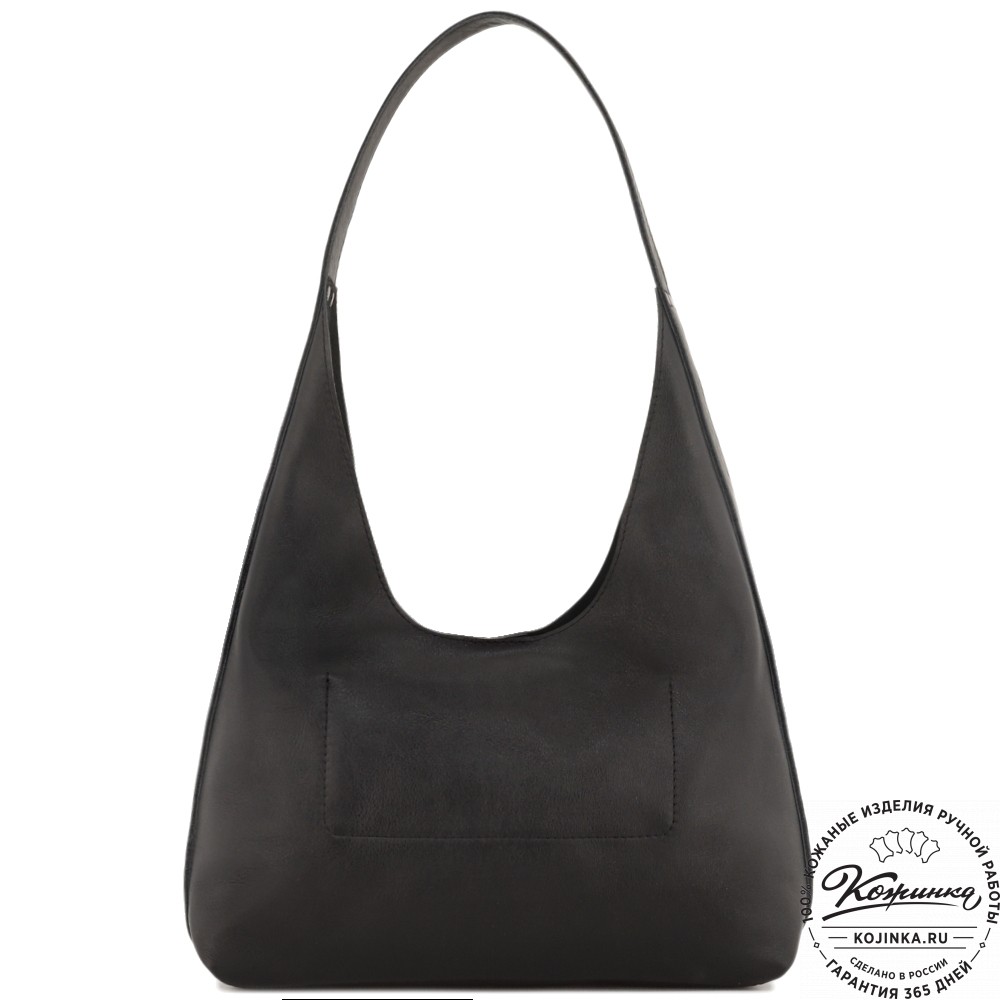 Женская кожаная сумка-шоппер "Ямайка" (черная) 