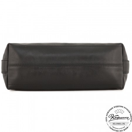 Женская кожаная сумка-шоппер "Ямайка" (черная) 