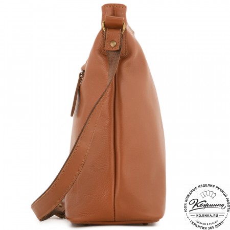 Женская кожаная сумка "Долорес" (рыжий)