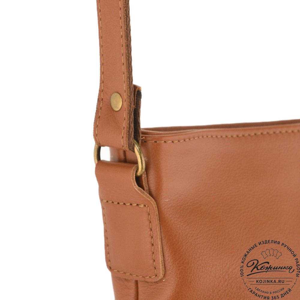 Женская кожаная сумка "Долорес" (рыжий)