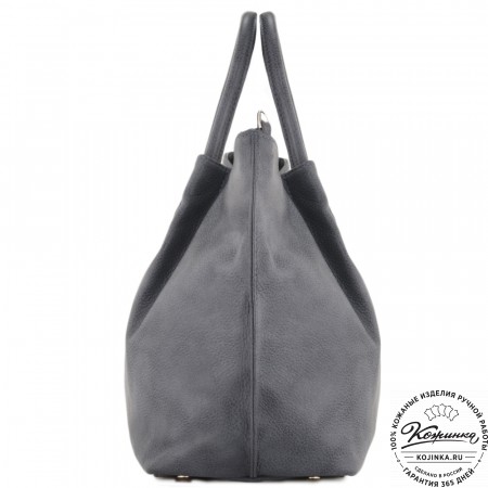 Женская кожаная сумка "Лира" (джинс)