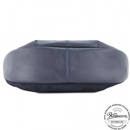 Женская кожаная сумка "Ладога" (синяя)