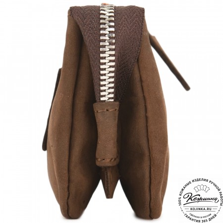 Кожаный кошелек "Солярис" (коричневый крейзи)