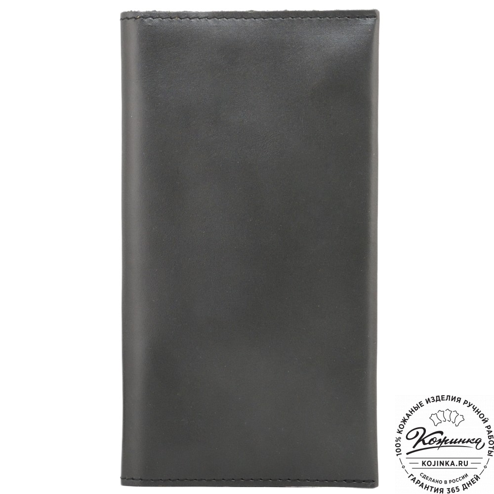 Кожаное портмоне Санкт-Петербург (черное гладкое)