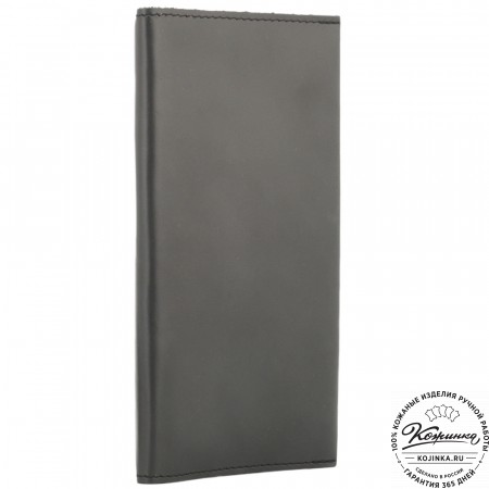Кожаное портмоне Санкт-Петербург (черное гладкое)