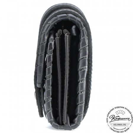 Кожаный клатч "Смит" (чёрный)