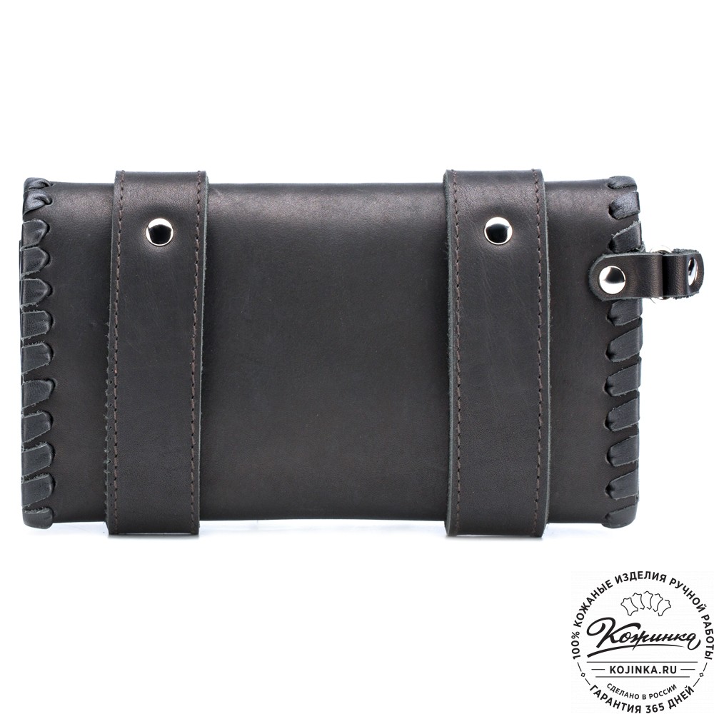 Кожаный клатч "Смит" (чёрный)