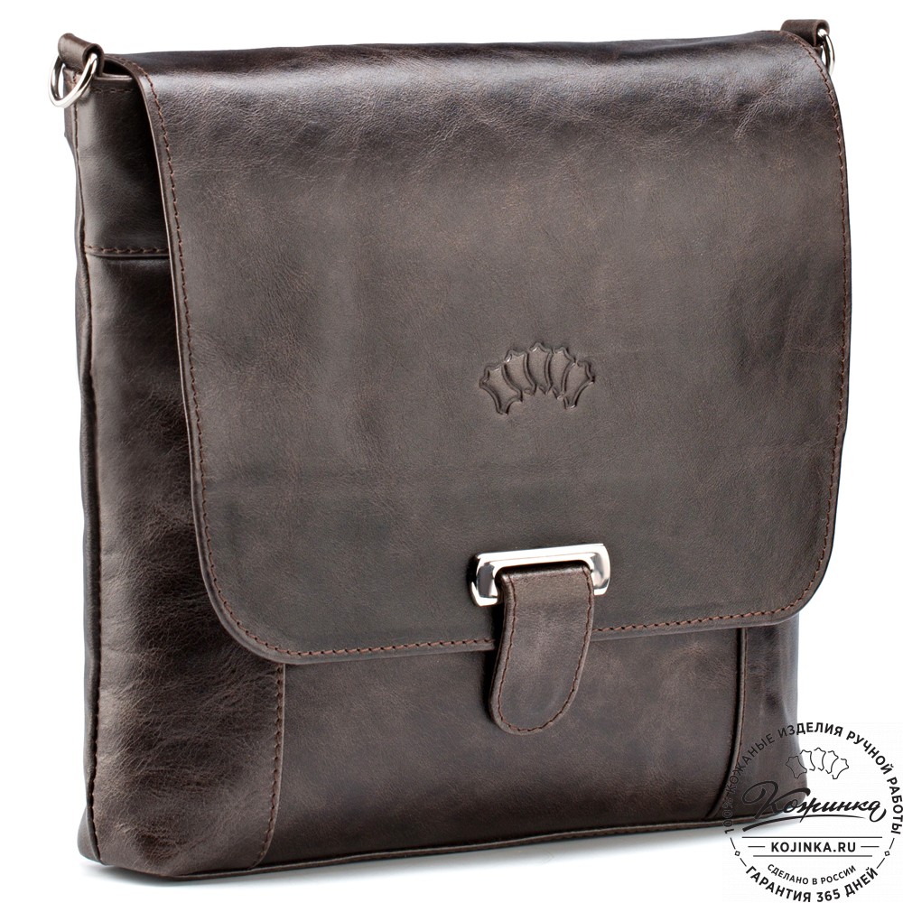 Кожаная сумка "Дуглас" (тёмно-коричневый антик)