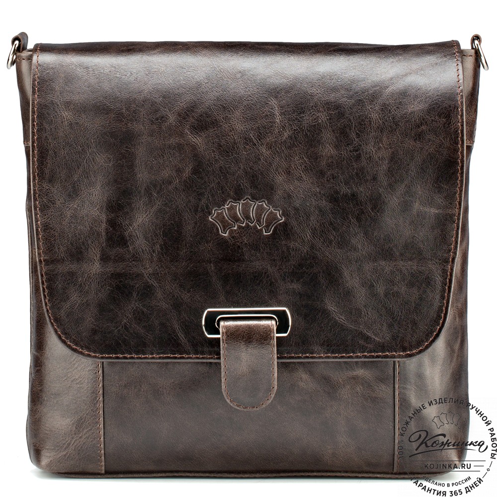 Кожаная сумка "Дуглас" (тёмно-коричневый антик)