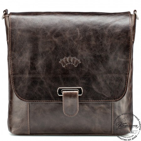 Кожаная сумка "Дуглас" (тёмно-коричневый антик)
