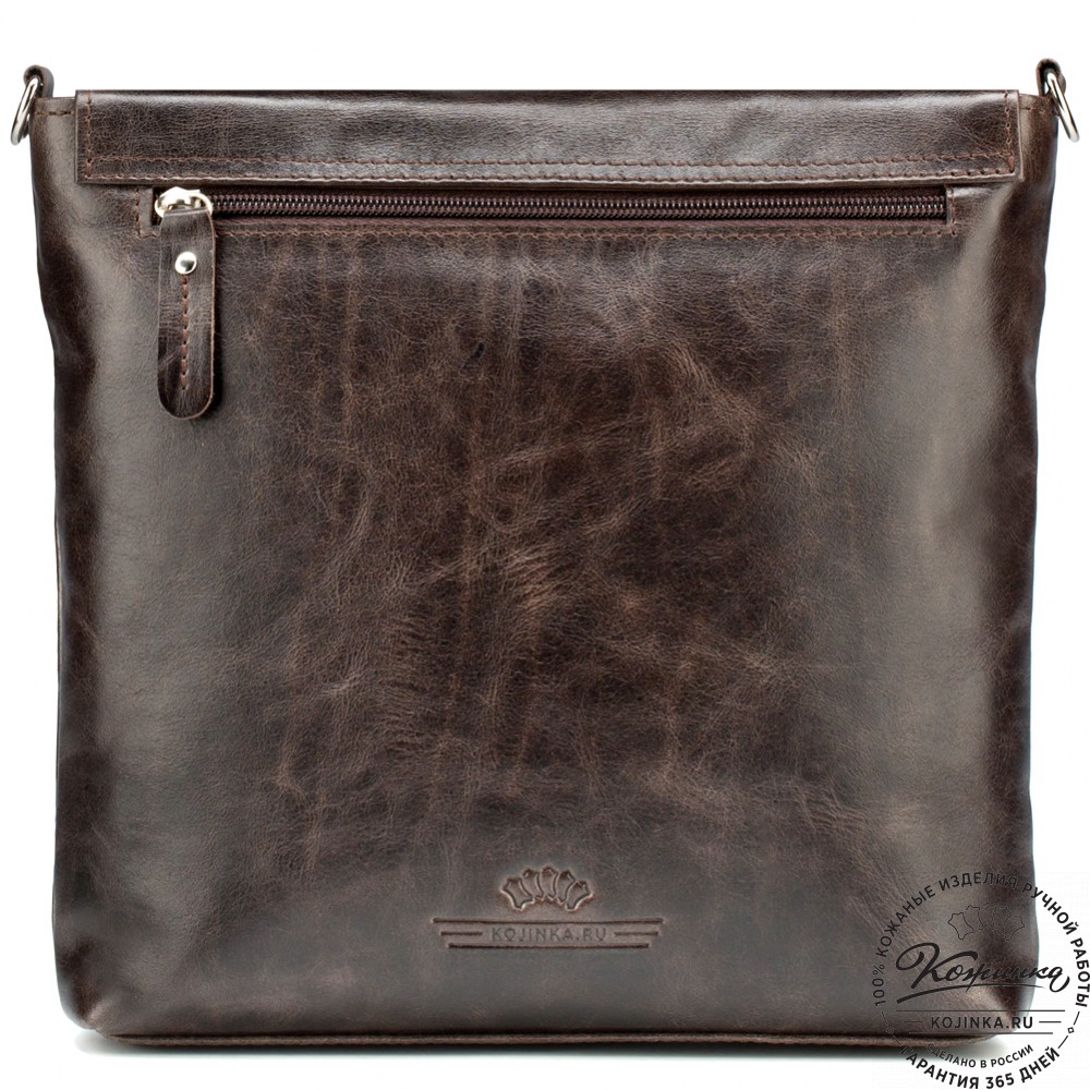 Кожаная сумка "Дуглас" (тёмно-коричневый антик)