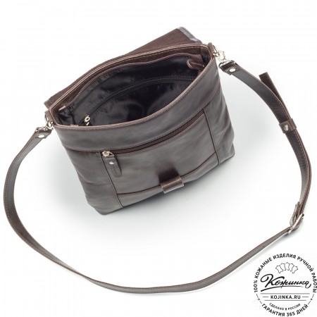 Кожаная сумка "Дуглас" (тёмно-коричневый антик)