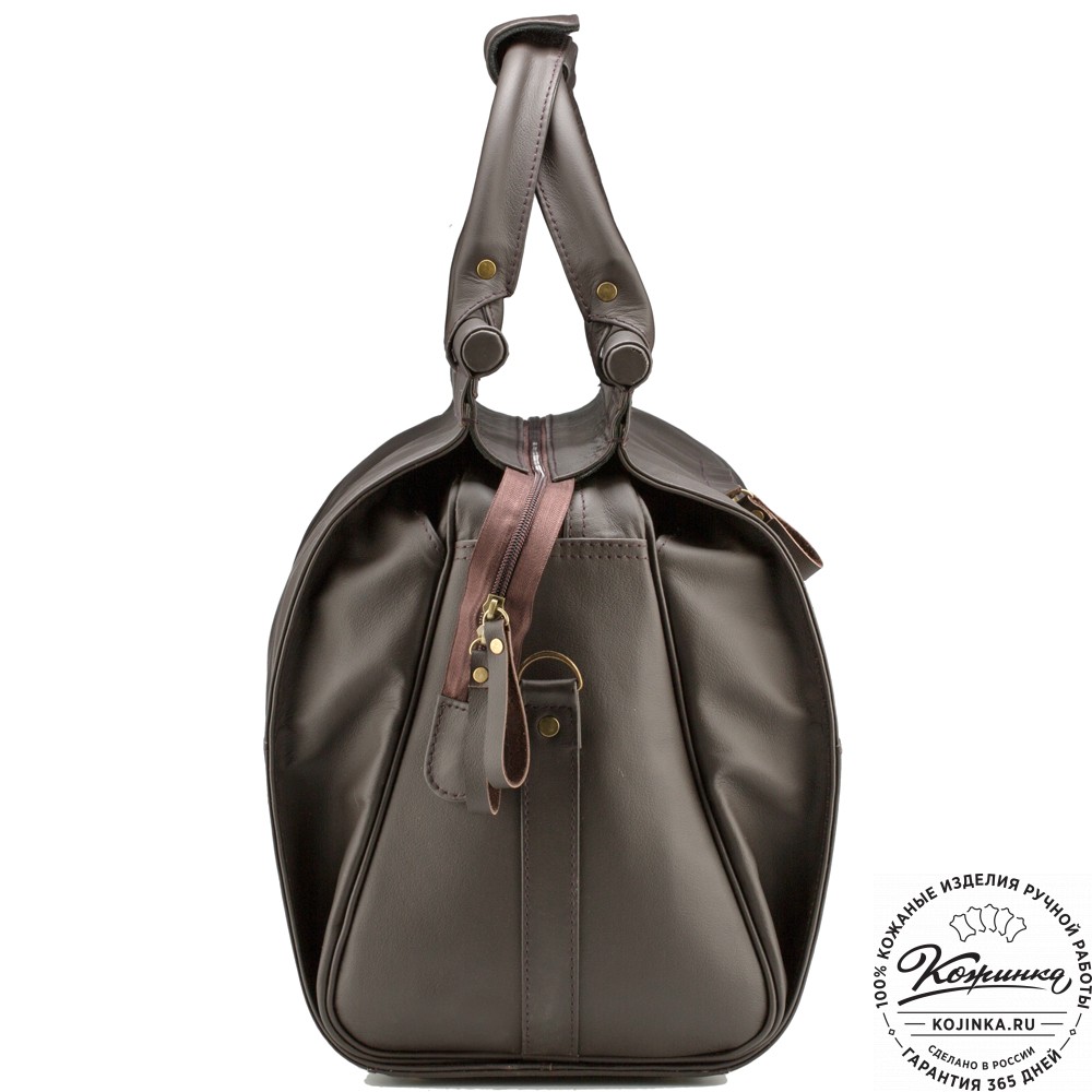 Кожаный дорожный саквояж "Гарри" (коричневый)