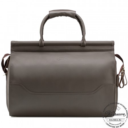 Кожаный дорожный саквояж "Гарри" (коричневый)