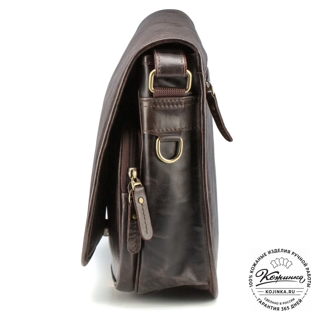 Кожаная сумка "Риана" (тёмно-коричневый антик)