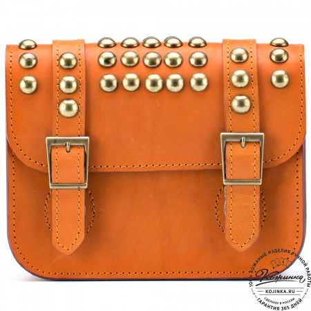 Женская кожаная сумка "Наоми" (рыжая)