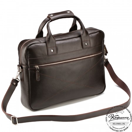 Кожаная деловая сумка "Андерсон" (коричневая) 