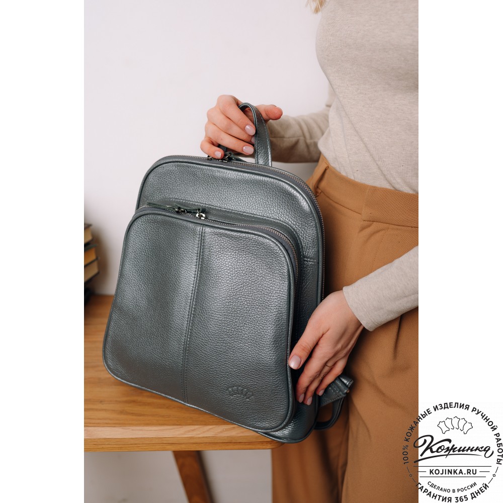 Кожаный рюкзак "Бэтси" (чёрный)