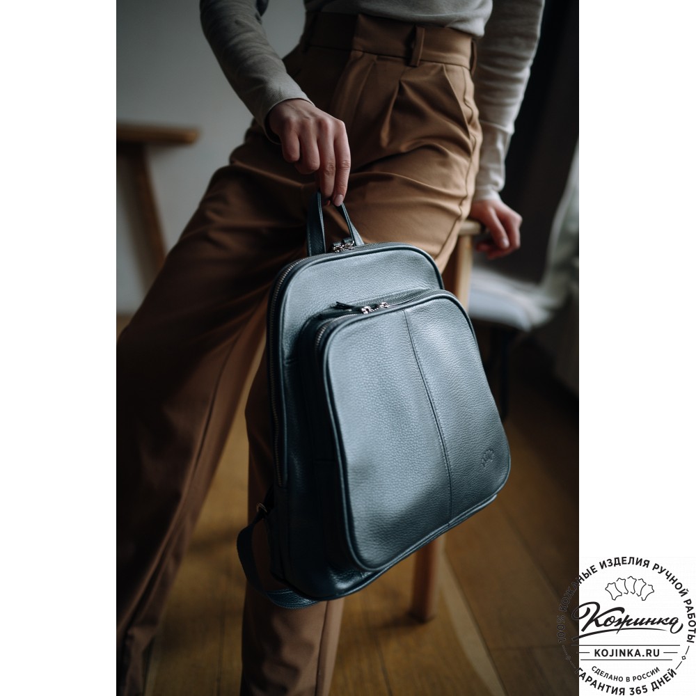 Кожаный рюкзак "Бэтси" (чёрный)