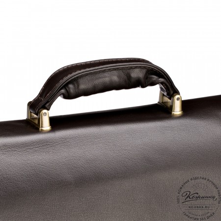 Кожаный портфель "Саймон" (тёмно-коричневый)