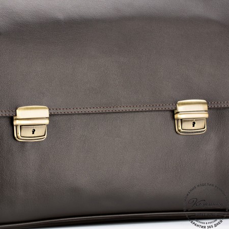 Кожаный портфель "Саймон" (тёмно-коричневый)