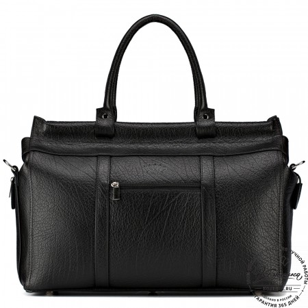 Кожаный городской саквояж "Фостер" (чёрный)