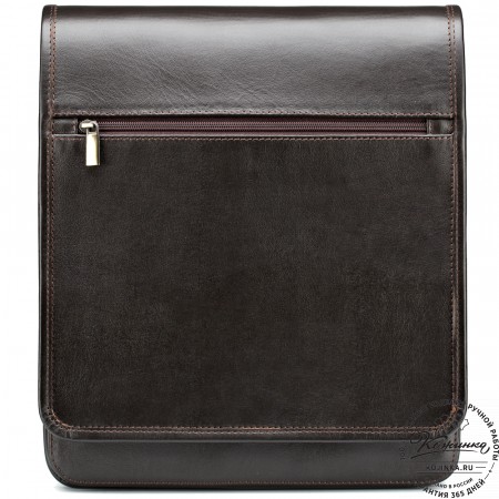 Кожаная сумка "Брэндон" (тёмно-коричневая)