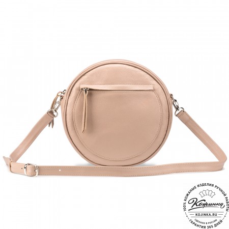 Женская кожаная сумка "Дарья" (пудра)