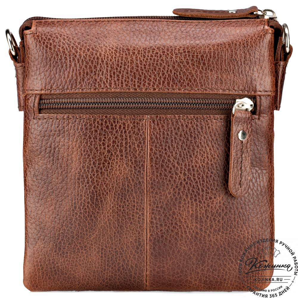 Кожаная сумка "Вуди" (светло-коричневая)