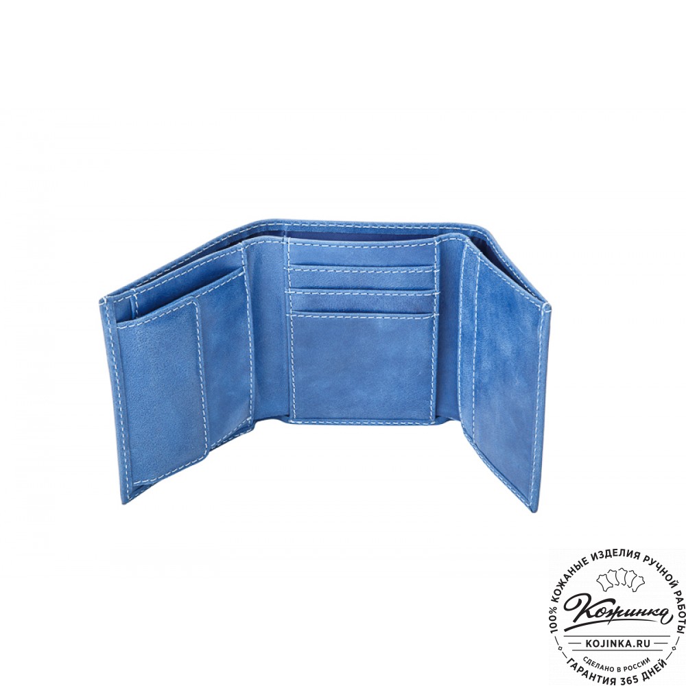 Кожаное портмоне "Германия" (cинее)