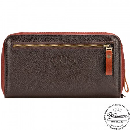 Кожаный клатч "Магадан" (коричневый) 