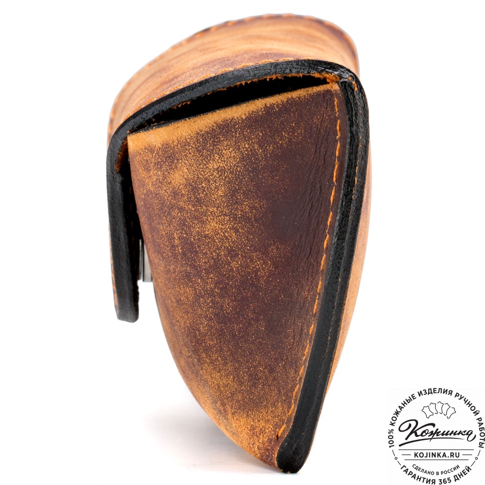 Кожаный футляр для очков из жёсткой кожи (эксклюзив) 