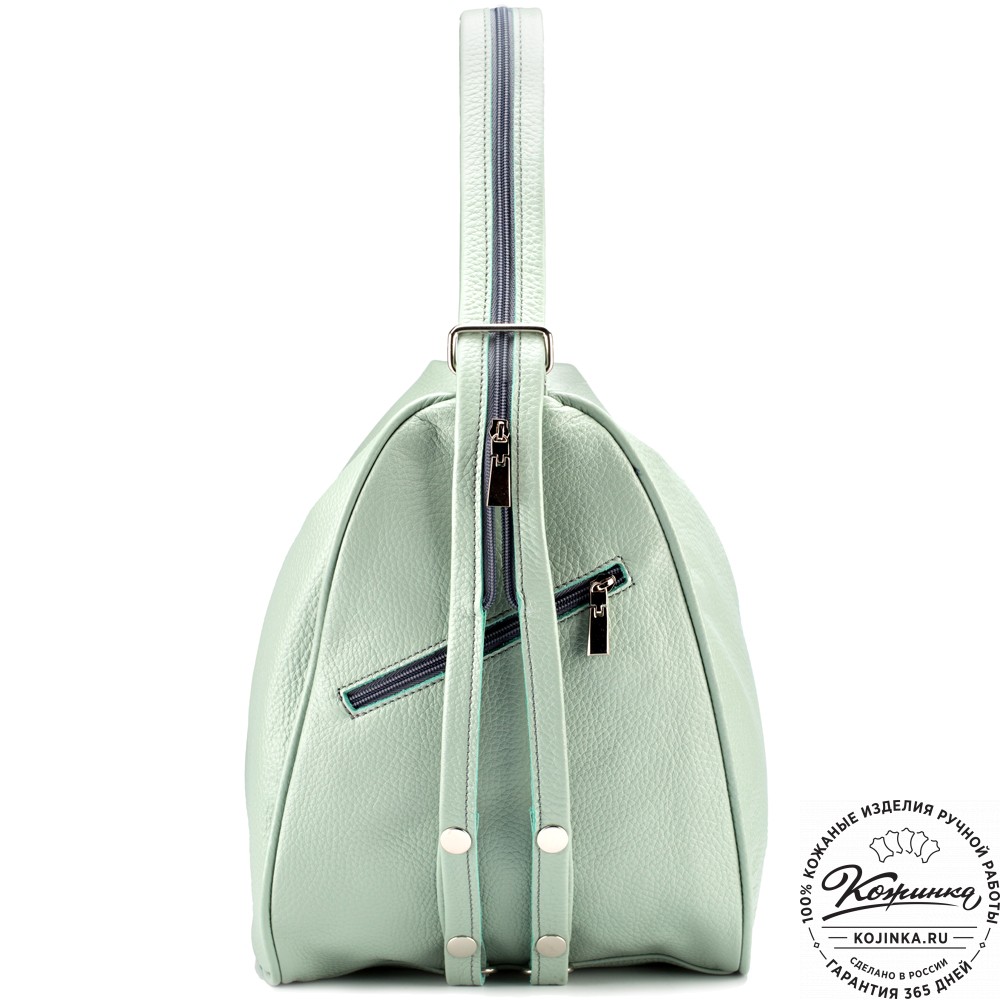 Кожаный рюкзак-сумка "Микки" (мятный)